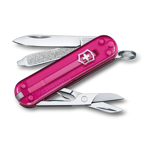 Нож-брелок VICTORINOX Classic SD Colors "Cupcake Dream", 58 мм, 7 функций, полупрозрачный розовый - фото 355809