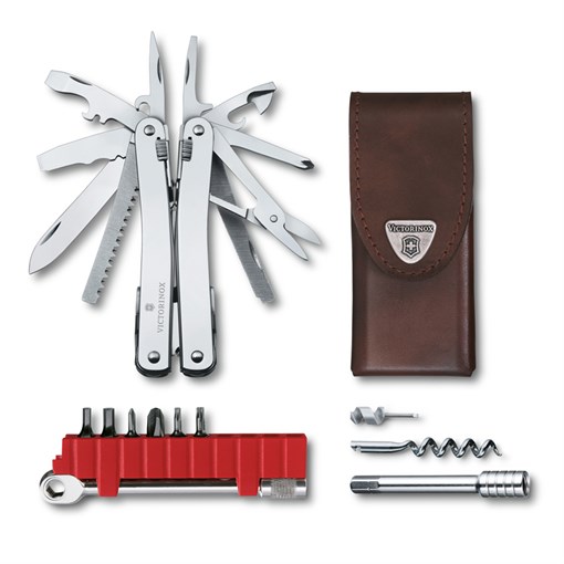 Мультитул VICTORINOX SwissTool Spirit X Plus Ratchet, 105 мм, 36 функций, в кожаном чехле - фото 355944