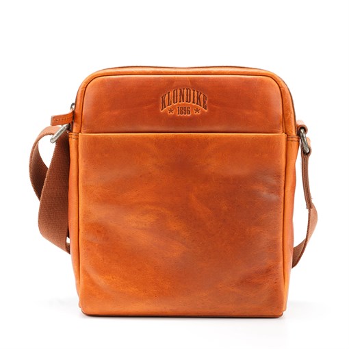 Сумка через плечо KLONDIKE DIGGER «Jake», натуральная кожа цвета коньяк, 26 x 22 x 7 см - фото 356210
