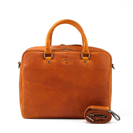 Сумка KLONDIKE DIGGER «Earl», натуральная кожа цвета коньяк, 29 x 38 x 9 см - фото 356260