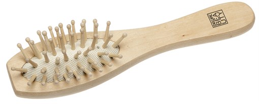 Щетка Dewal Beauty серия "Эко" массажная с деревянным штифтом, овальная малая - фото 356503