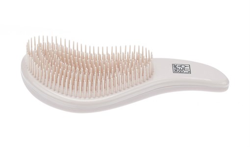 Щетка массажная DEWAL BEAUTY серия"Прованс", с пластиковым штифтом,большая с ручкой, пудровая - фото 356985