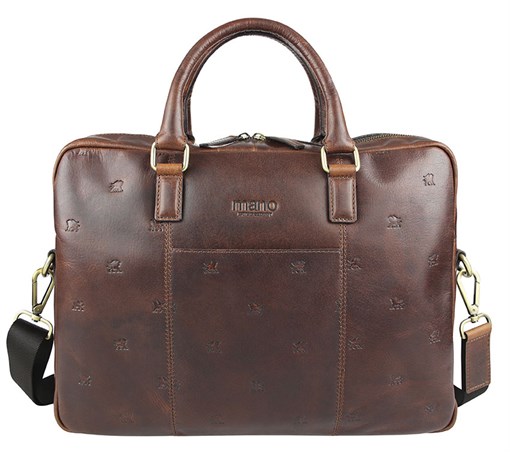 Сумка Mano "Don Leon", натуральная кожа в коричневом цвете, 41 х 29,5 х 8,5 см - фото 357704