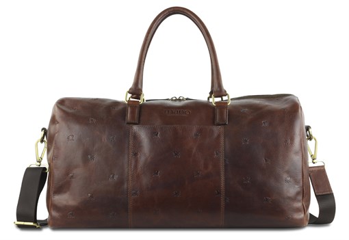 Сумка дорожная Mano "Don Leon", натуральная кожа в коричневом цвете, 50 х 27 х 24 см - фото 357720