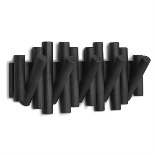 Вешалка настенная picket черная - фото 359246