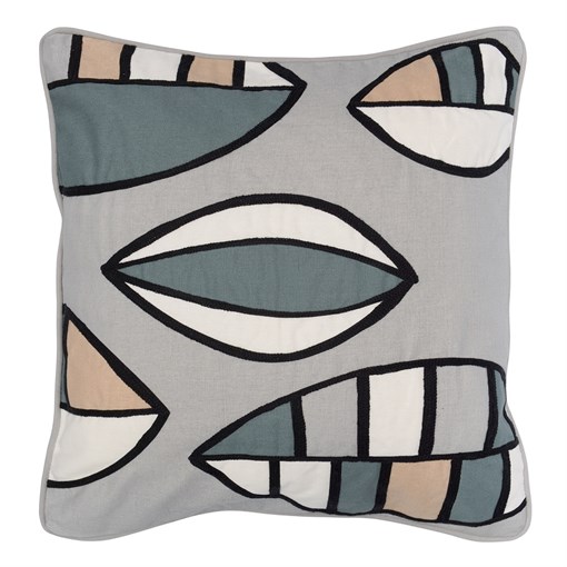 Чехол на подушку с принтом Гармония тайги и вышивкой из коллекции russian north, 45х45 см - фото 363350