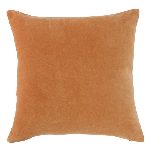 Чехол на подушку из хлопкового бархата коричневого цвета из коллекции essential, 45х45 см - фото 364231