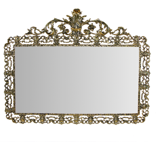 Зеркало Дуэ Кватро Си в раме, золото - фото 369575
