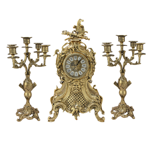 Каминные часы с канделябрами "Карранка Тападо" - фото 369621