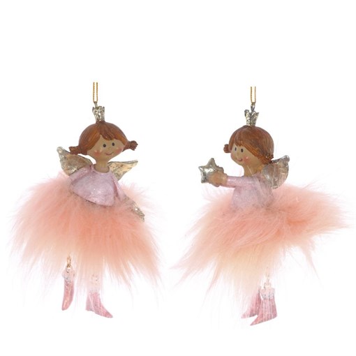 Украшение новогоднее "Ангелочек" L5 W3 H11 см, 2 в. - фото 371852