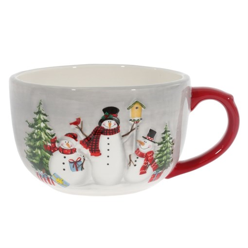 Кружка "Лесные снеговики", 600 мл, L16 W12 H8 см - фото 372364