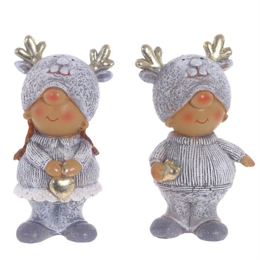 Фигурка декоративная "Дети" L6 W3 H12 см, 2 в. - фото 372522