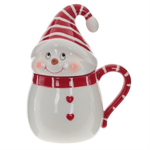 Кружка "Снеговик", 350 мл, L12,5 W9,5 H16,5 см - фото 374631