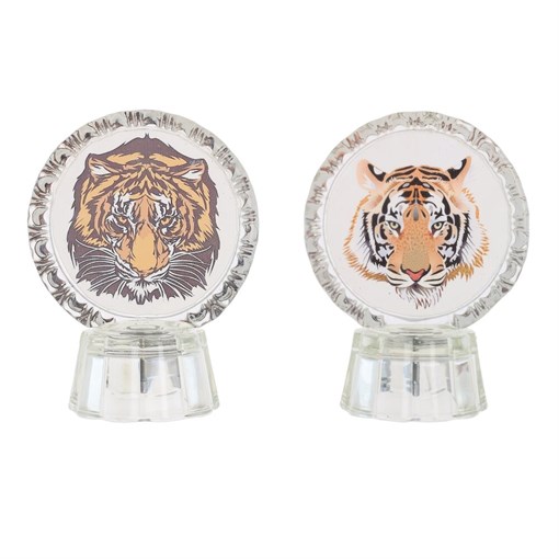 Изделие декоративное "Тигр"  L6,5 W4 H8,5 см (подсветка, LR41x3), 2в. - фото 376042