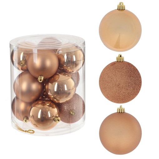 Украшение новогоднее "Шар", набор из 12-ти шт, L9 W9 H9,5 см - фото 376818