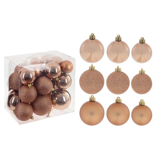 Украшение новогоднее "Шар", набор из 26-ти шт, L9 W9 H9,5 см - фото 376842
