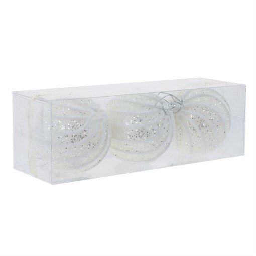 Украшение новогоднее "Шар", набор из 3-х шт, D 8 см, L8 W8 H8 см - фото 377354