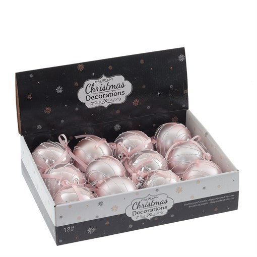 Украшение новогоднее "Шар", набор из 12-ти шт, D8 см, L35 W28 H9 см - фото 377501