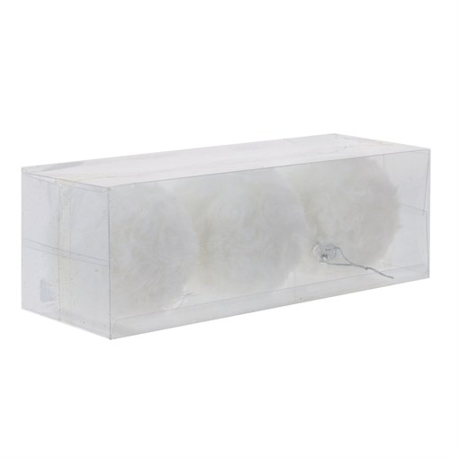 Украшение новогоднее "Шар", набор из 3-х шт, D 8 см, L23,5 W8 H8 см - фото 377863