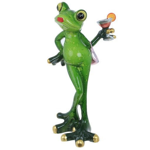 Фигурка декоративная "Лягушка", L8 W7 H16 см - фото 386136