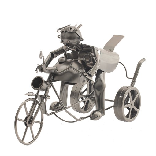 Подставка для бутылки "Мотоциклист", L41 W14,5 H23 см - фото 386943