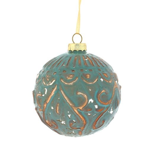 Украшение новогоднее Шар "Винтаж", D 8 см, L8 W8 H8 см - фото 389917