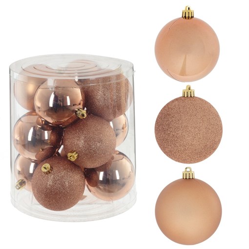 Украшение новогоднее "Шар", набор из 12-ти шт, D9 см,  L20 W20 H21 см - фото 390294
