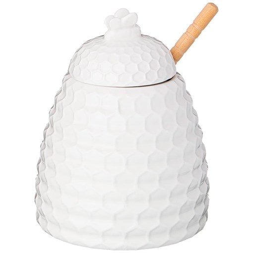 Банка для меда с ложкой 400 мл - фото 391684