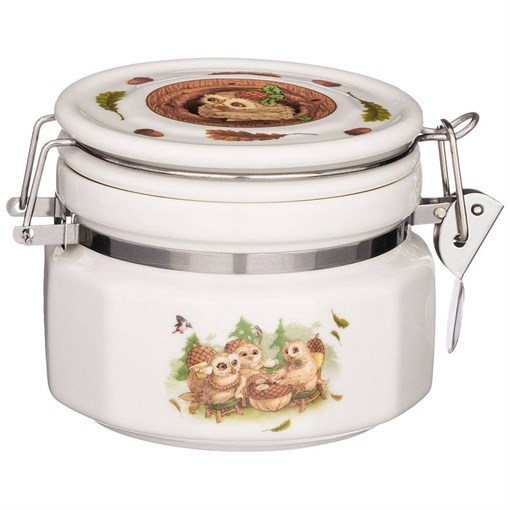 Банка с крышкой lefard "Совы" 8*10 см 300 мл - фото 392751