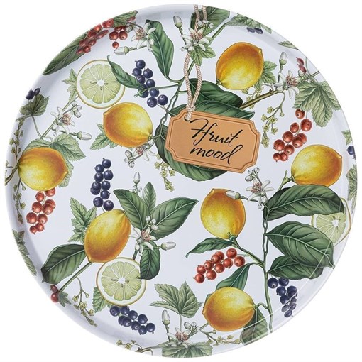 Поднос сервировочный agness "Фрукты.ягоды" 33*2,1 см - фото 396202
