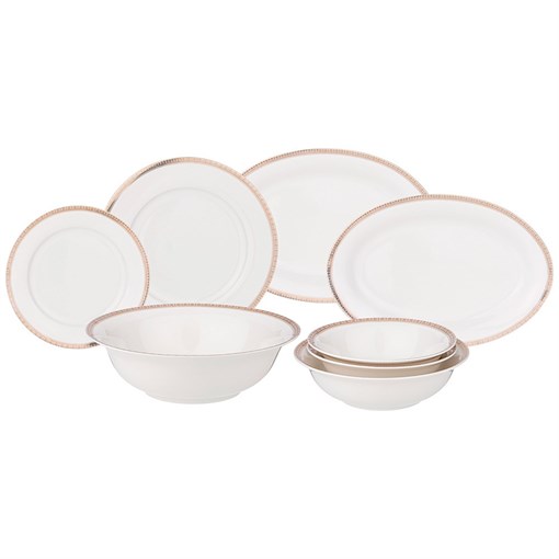 Сервиз обеденный lefard "Crown" на 6 пер. 23 пр. золотой - фото 399872