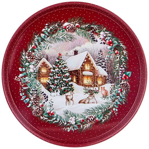 Поднос сервировочный agness "Новый год" 33*2,1 см - фото 401232