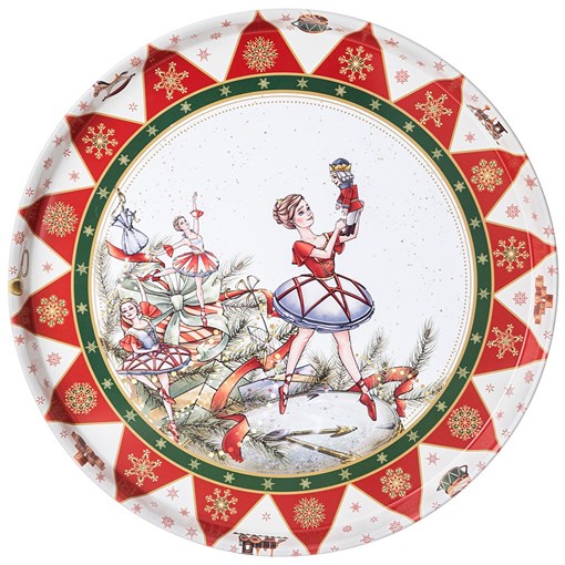 Поднос сервировочный agness ""щелкунчик" " 33*2,1 см - фото 401235