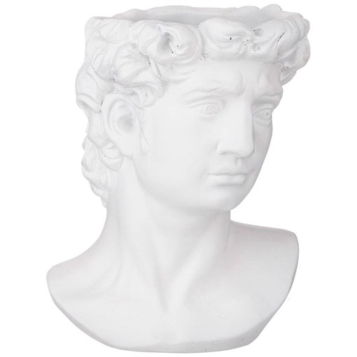 Ваза декоративная "Голова давида" цвет: белый H=21,5 см ,W=17 см ,глубина 15 см - фото 401508