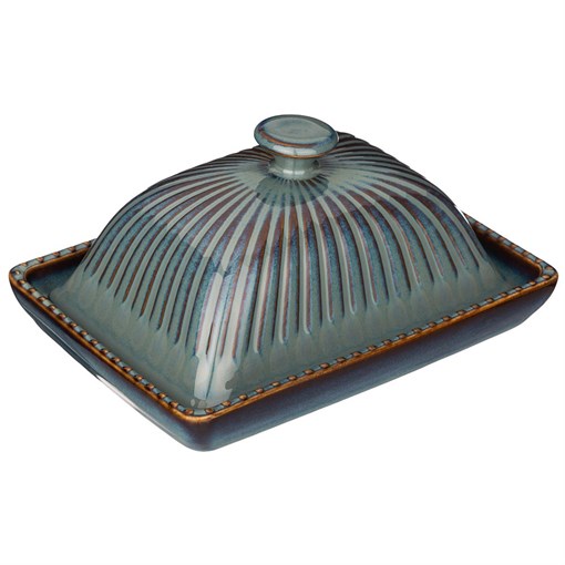 Масленка bronco "Soul kitchen" 16*11*7,5 см синяя - фото 401662