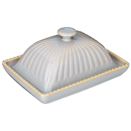 Масленка bronco "Soul kitchen" 16*11*7,5 см серая - фото 401665