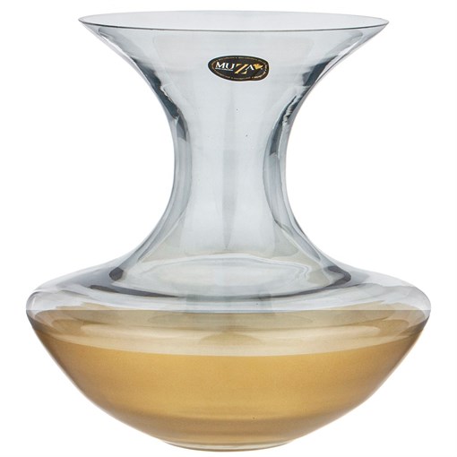 Ваза " modern alexia" smoky/gold 25 см - фото 401915