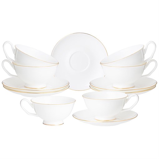 Чайный набор lefard "Классик белый" на 6 пер. 12 пр. 250 мл - фото 402074