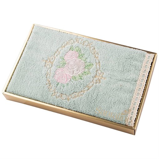 Полотенце "Классика",45х70. махра,св.олива,вышивка,100% хлопок 400гр\м - фото 402083