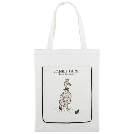 Сумка "Family farm",30х40 см ,белый, 100% хлопок,твил - фото 402161
