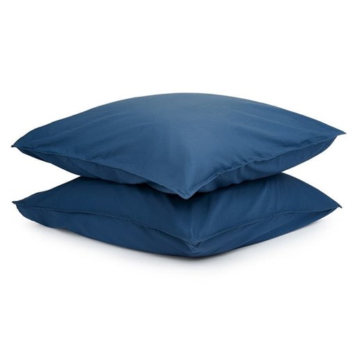 Набор из двух наволочек темно-синего цвета из органического стираного хлопка из коллекции Essential, 70х70 см - фото 402436