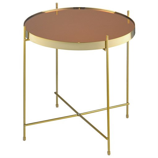 Стол Josen, D42,7 см, медный/латунь - фото 403800