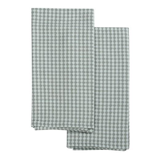 Набор вафельных кухонных полотенец серого цвета из умягченного хлопка из коллекции Essential, 50х70 - фото 404088