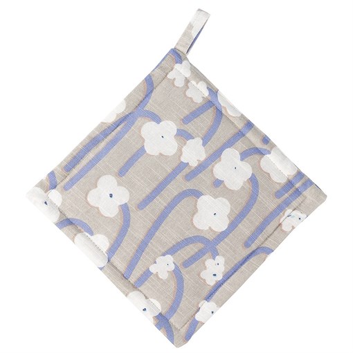 Прихватка из хлопка с принтом Полярный цветок из коллекции Scandinavian touch, 20х20 см - фото 405176