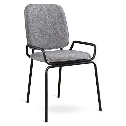 Стул Ror, Double Frame, рогожка, черный /серый - фото 405416