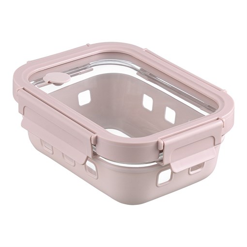 Контейнер для запекания, хранения и переноски продуктов в чехле Smart Solutions, 640 мл, розовый - фото 405909