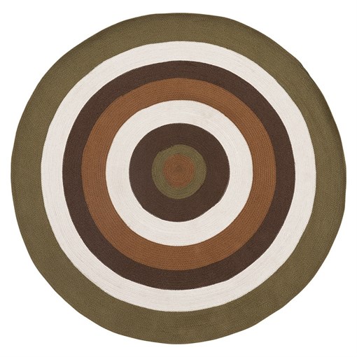 Ковер из хлопка Target коричневого цвета из коллекции Ethnic, D150 см - фото 406240