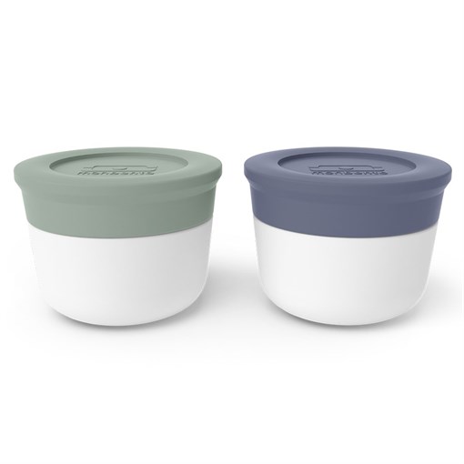 Набор из 2-х соусниц с крышками MB Temple, 20 мл, green natural + blue natural - фото 407190