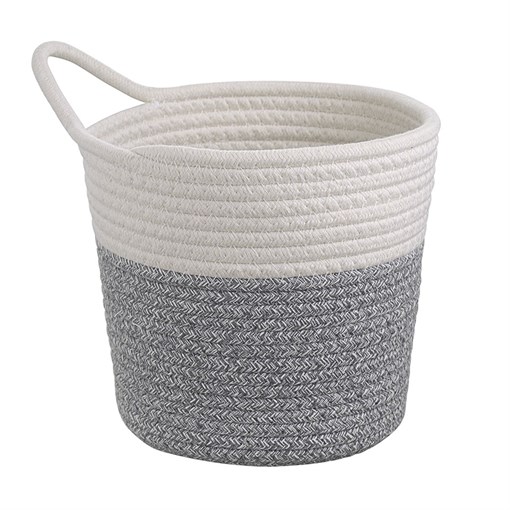 Кашпо Gerd, D20х19 см, белое/светло-серое - фото 407481