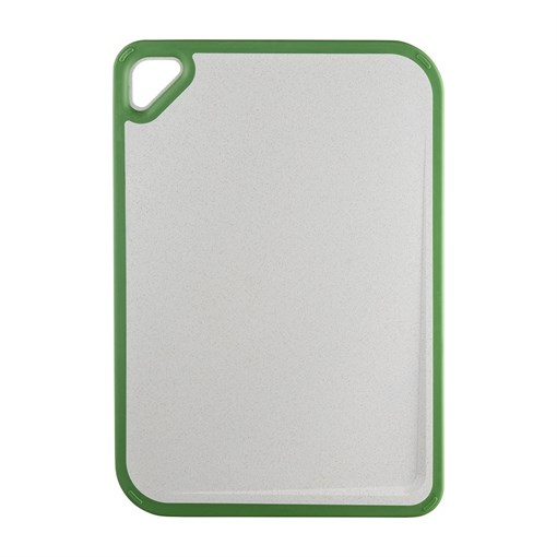 Доска разделочная из пшеничного волокна Homi, 36х25 см, светло-серая с зеленым кантом - фото 407716